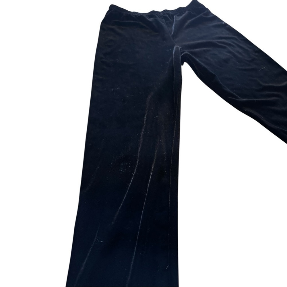 Black Lace Trim velvety‎ velour Leggings - Picture 8 of 10